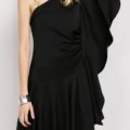 black asymmetrical dress