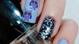 owls nail art