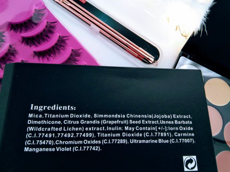 zaful cosmetics - ingredients